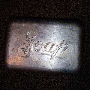 Antique Aluminum Soap Bar Holder